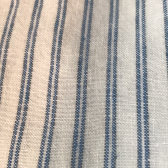 Tommy Bahama white linen w blue stripes medium weight shirt generous fit EUC - Picture 8 of 10